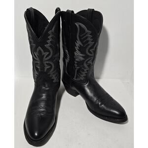 Laredo Birchwood Cowboy Boots 68450 Men's Size US 13D Black Leather Round Toe